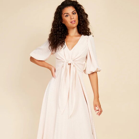 Little Mistress Dresses & Skirts - LITTLE MISTRESS SIZE 16 DUSTY PEACH MIDI DRESS